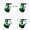 Service Caster 4 Inch Green Poly on Cast Iron Swivel Caster Swivel Locks 2 Brakes SCC, 2PK SCC-35S420-PUB-GB-BSL-2-SLB-2 - alternate 1